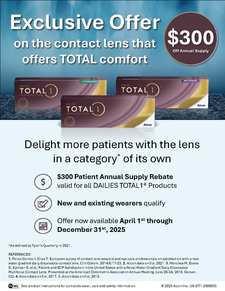 DAILIES TOTAL1® $300 Patient Rebate One Sheet